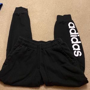 black adidas joggers